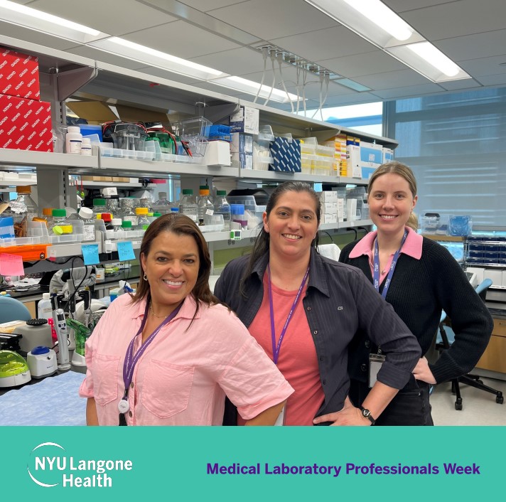 NYUGSOM_ID's tweet image. 🔬🎉 Celebrating #MedicalLabProfessionalsWeek at #nyugrossman! Kudos to our lab heroes 🥽🧪 for their tireless work and dedication. You save lives every day! 
💜🏥 Thank you! 🙏

#LabWeek #MedicalLaboratoryProfessionalsWeek #NYU #HealthcareHeroes #MedLab #LabWeek2024
