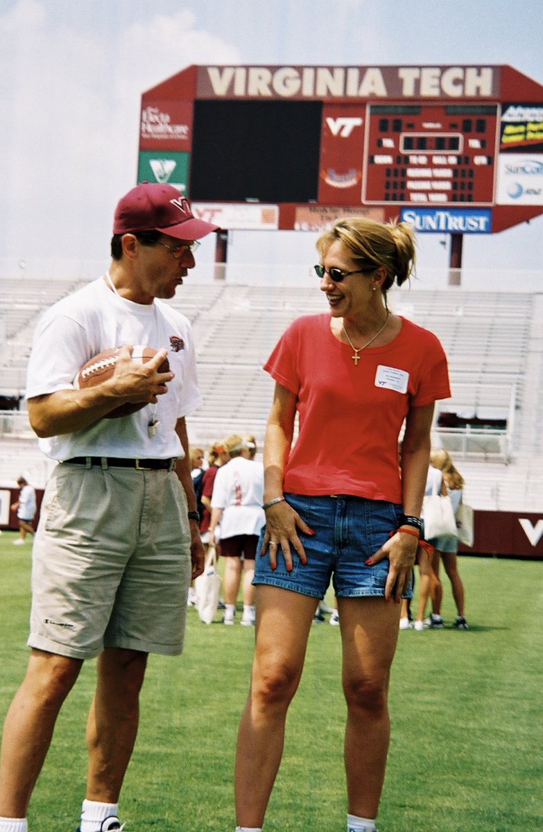 Kimmalinowski's tweet photo. @HokiesFB thank you for bringing back the ladies football clinic. I attended in the past and absolutely loved the experience. I’m disappointed I won’t be able to make this year, but count me in for future years. https://t.co/EeIMtqySXj