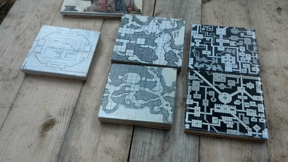 Did I tell y'all I once made drink coasters out of tiles and dungeon maps? It was fun.