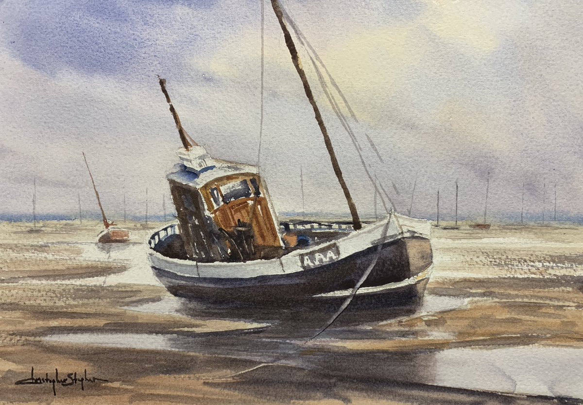 Fishing Boat, North Norfolk #watercolour #art