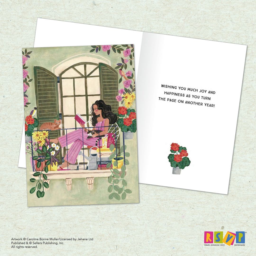 Today's a great day to celebrate National Literature Month 📚 Artwork © Caroline Bonne Muller/Licensed by Jehane Ltd Copy by Janet Sullivan #greetingcards #stationery #sellerspublishing #rsvp #paperlove #cards #celebrate #nationalliteraturemonth #readingtime #readmorebooks