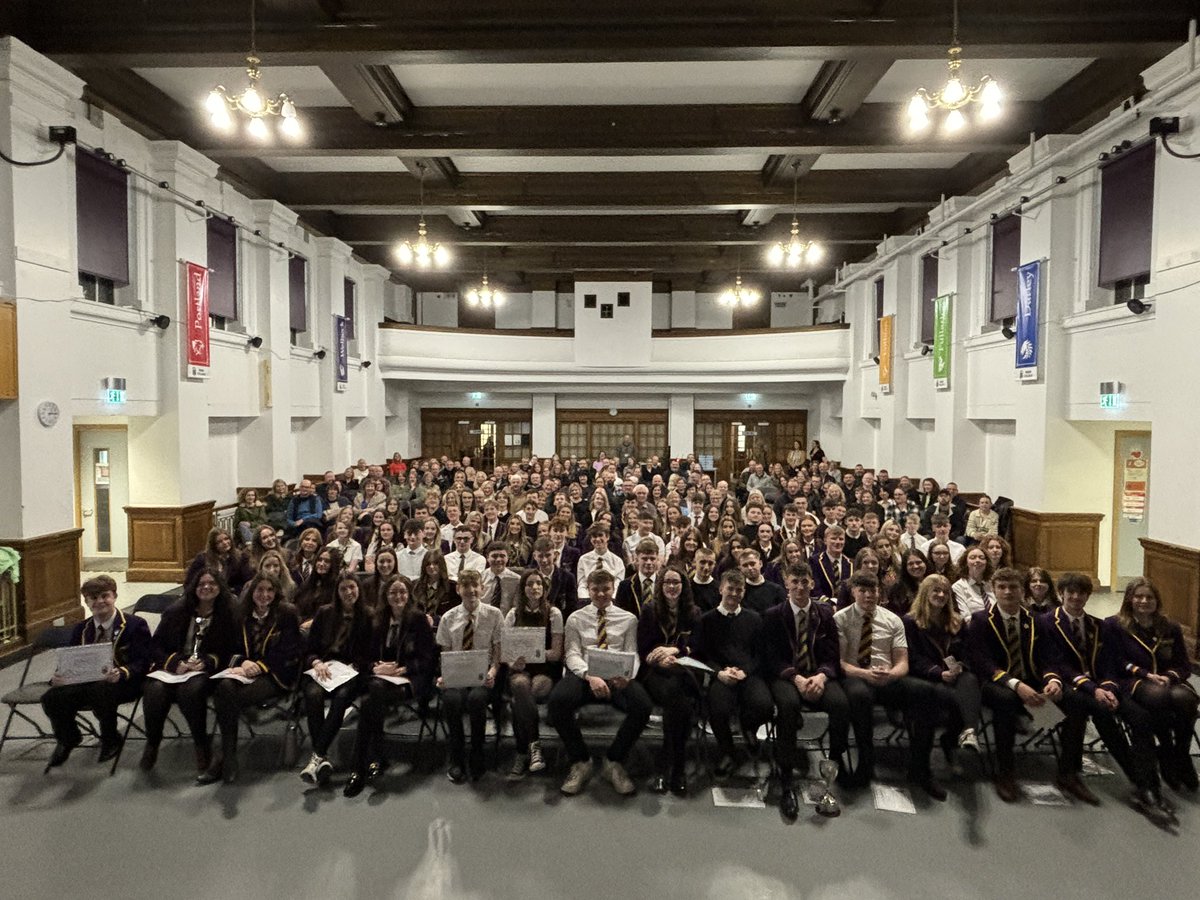 A packed out hall for our S6 Leavers’ Ceremony. A fitting send off for an absolutely fantastic year group. Thanks to everyone who was able to join us. Excited for our celebration day tomorrow 💜💛 #TogetherWeAreMarr