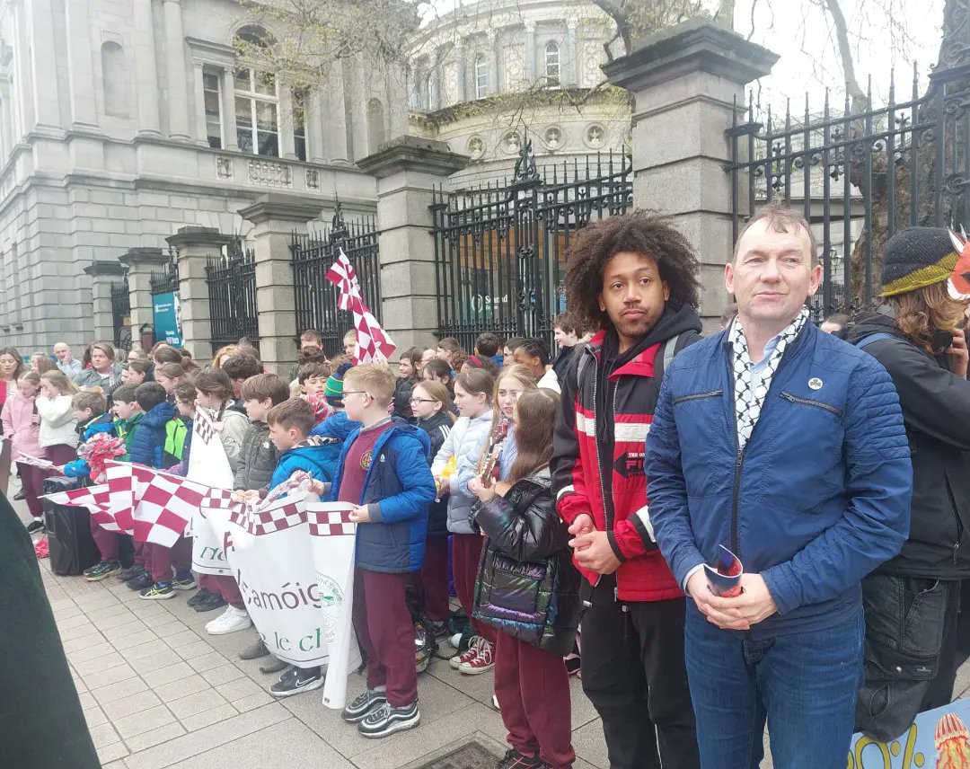 Joined daltaí gaelscoil na camóige to protest being 30 years without a building. Kids shouldn't have to be fighting for a fair education