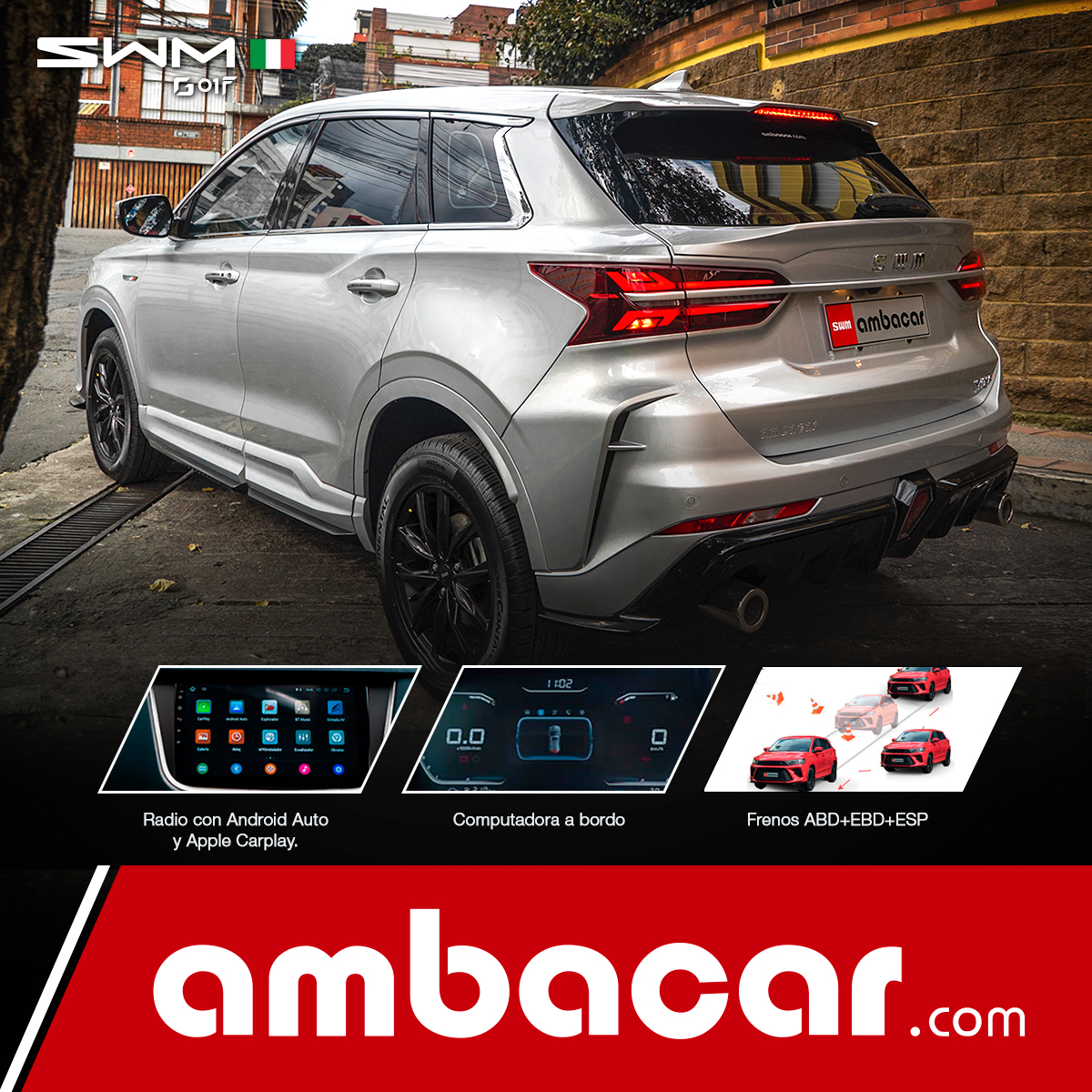 🇮🇹 ¿Buscas el equilibrio perfecto entre lujo y rendimiento? El SWM G01F lo tiene todo. Desde su elegante diseño hasta su interior de primera clase, este SUV redefine el significado de la excelencia.➡  bit.ly/SWMEC

#UnaDecisiónInteligente #Ambacar #SWM