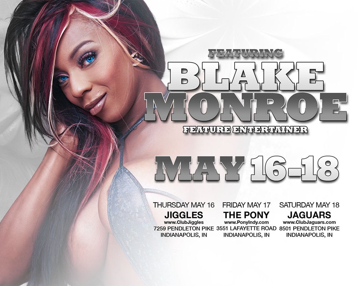 ⭐Save the Dates - May 16-18⭐
#BlakeMonroe - Indy Takeover Tour!
3x the clubs, 3x the fun!
Jiggles - May 16
The Pony - May 17
Jaguars - May 18
.
.
.
#burlesque #featureentertainer #indy #indystripclubs #ponyindy #clubjiggles #jaguarsindy #indianapolis #stripclubs