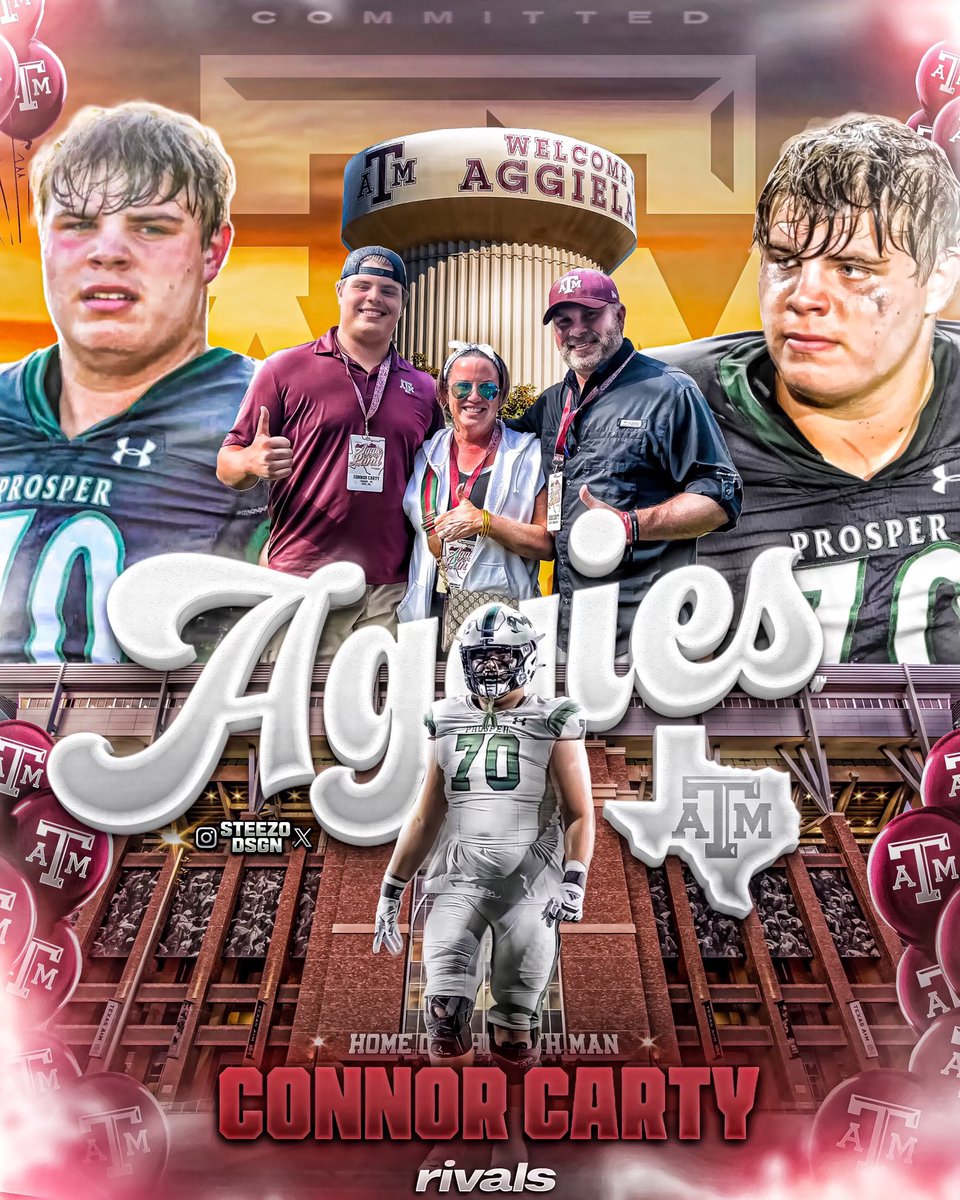 100% COMMITTED #GigEm 👍🏻 #ElkoEra @CoachMikeElko 🤠@CoachCushing @SteezoDsgn @On3sports @Rivals @247Sports @CoachSteamroll @Coach_Hill2 @AggieFootball @ProsperEaglesFB @979DesignsTAMU @CoachWiz77