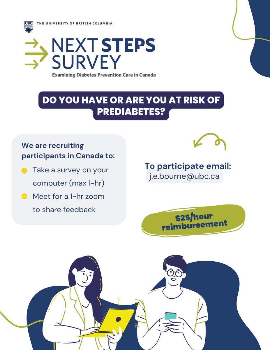 We need your help! Do you have or are you at risk of prediabetes? Do you live in Canada? We are recruiting participants to take a brief survey and share feedback ➡️