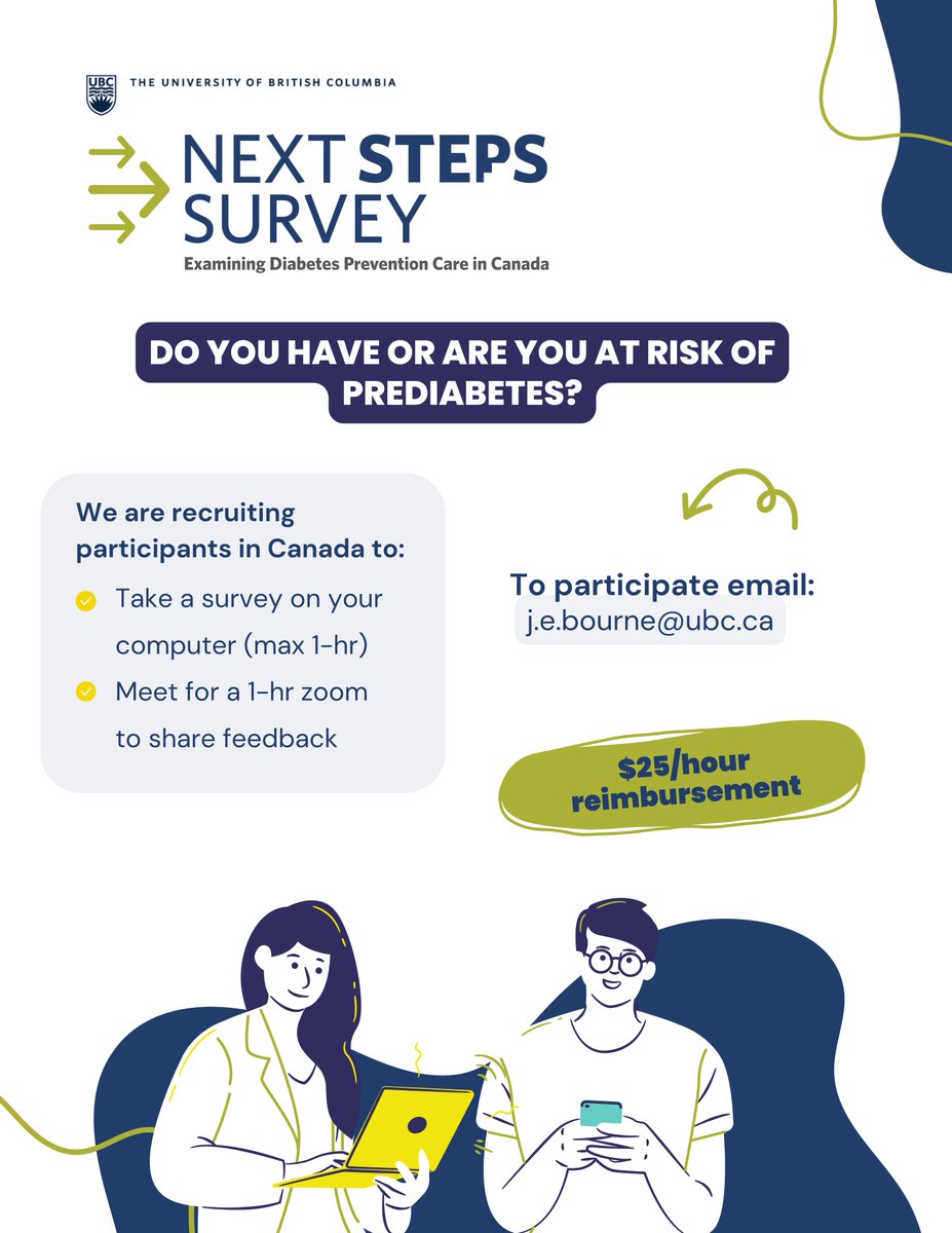 We need your help! Do you have or are you at risk of prediabetes? Do you live in Canada? We are recruiting participants  to take a brief survey and share feedback ➡️