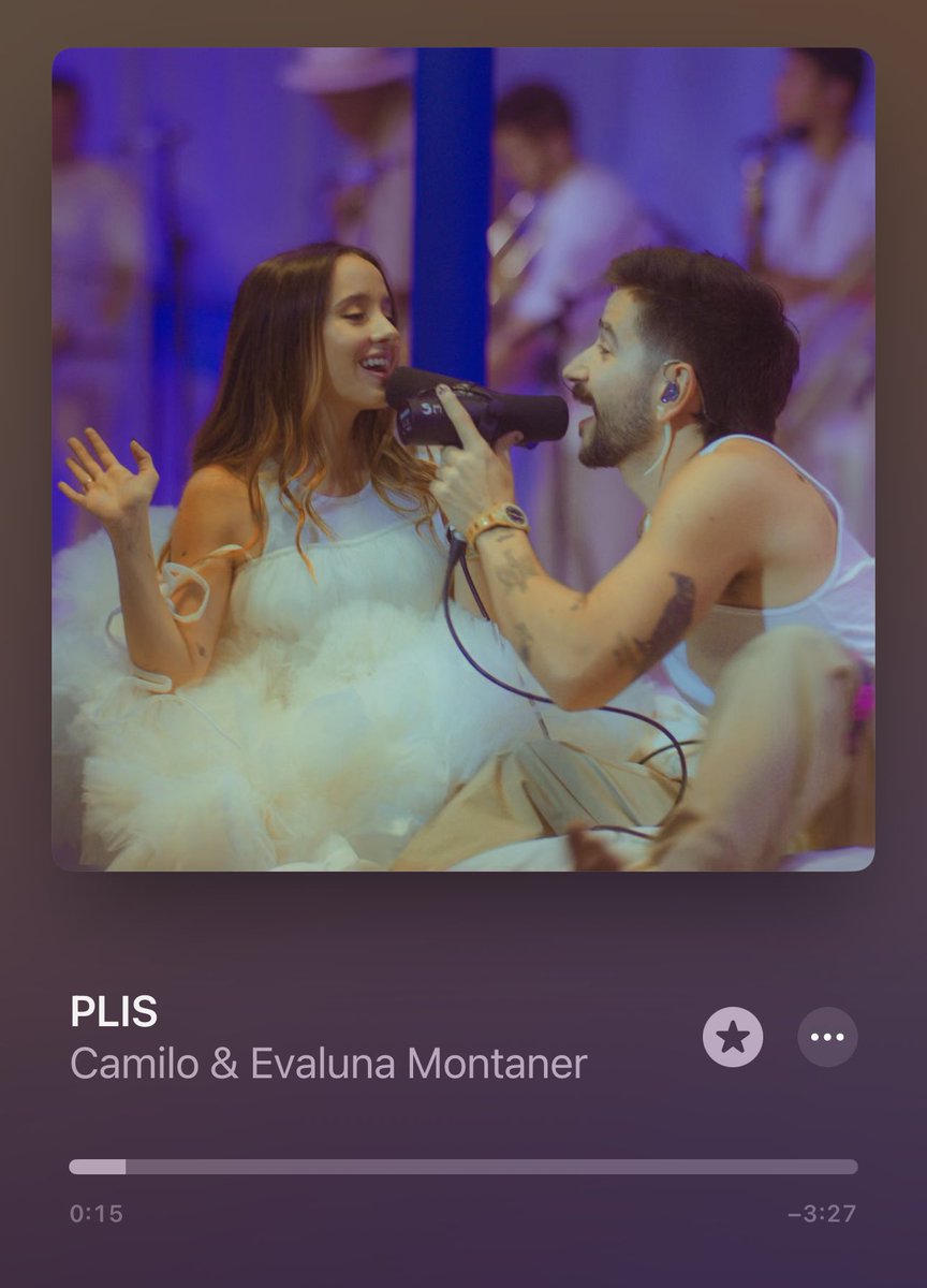 Vayámonos de acá, please
A nuestro lugar feliz
Al lado del mar
Contigo, no me falta, no me falta na 🎶

“PLIS” - @CamiloMusica @Montanerevaluna 🔥🫀