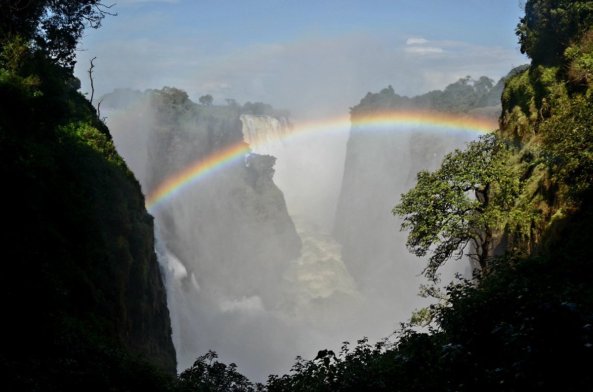 Did you know about Victoria Falls Rainbow? It’s called a Lunar Rainbow. It occurs when the moon’s light bends through the water particles in the air & creates a colourful arc amidst the splendour of the falls, which is basically a rainbow that lasts between sunset and sunrise.
