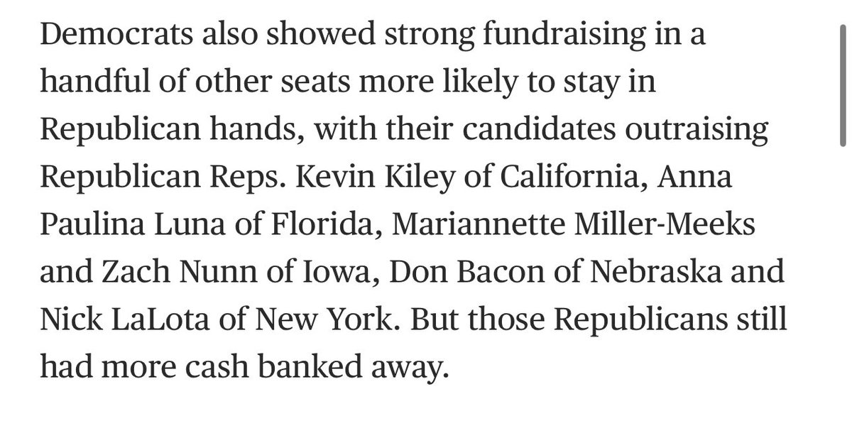 🚨 An unnamed GOP strategist told @NBCNews: “It’s always a concern when we see our incumbents and candidates being outspent.” nbcnews.com/politics/2024-…