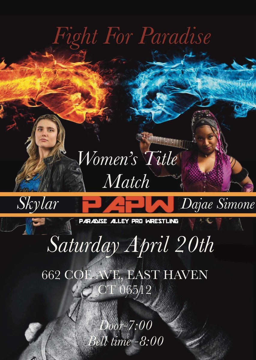 Official_PAPW's tweet photo. Fans, the official card for Fight for Paradise is here! 

See you Saturday 💪🏻😤 https://t.co/a07CZWZXC3