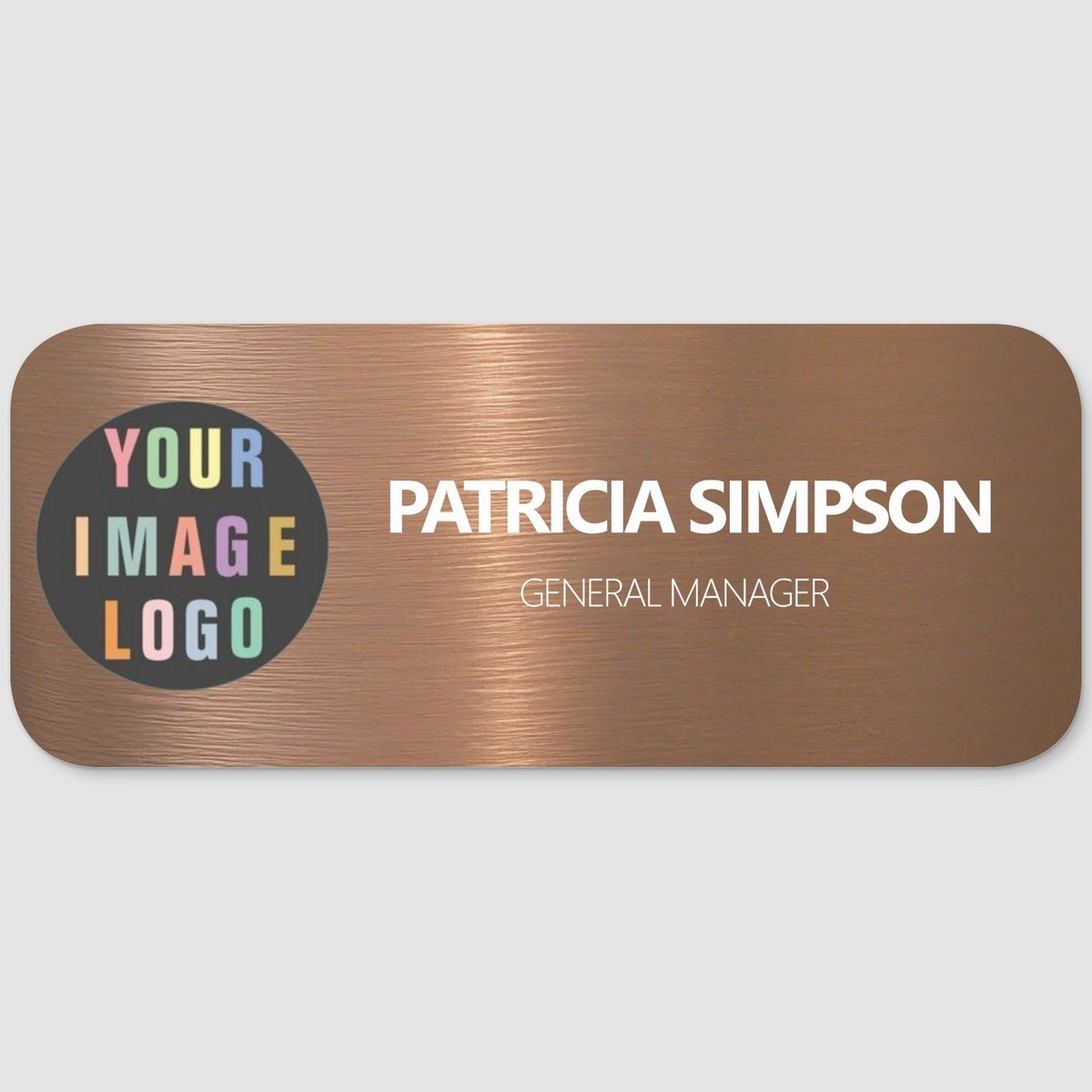 Luxury Copper Name Tag zazzle.com/luxury_copper_… Pick between magnetic and pin-back options to accommodate your team's preferences #CompanyLogo, #Employee Name #corporate #badge #Professional brand #identity with these #nametags - the #corporategift for #employees #Business image