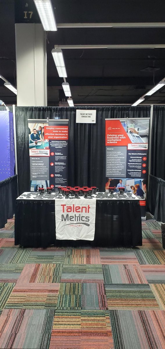 Attending #SIOP24? Come to the Talent Metrics booth #609  Ask about our 
-custom survey products, 
-customized assessment development 
-customized leadership and team development programs! 

Our team will be there to answer your questions! 
#iopsych #iopsychology #peopleanalytics