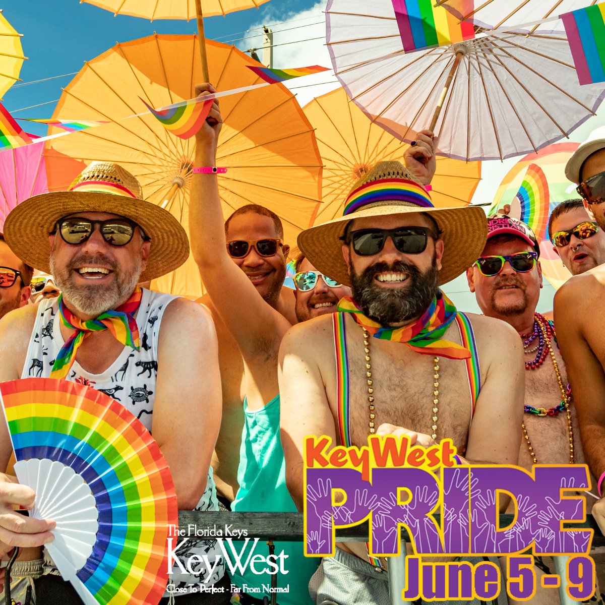 All smiles for Key West Pride!! Come on down June 5-9 and show us your PRIDE!🫶🏻🏳️‍🌈😊 Check out the full list of events here! bit.ly/3IElPkt