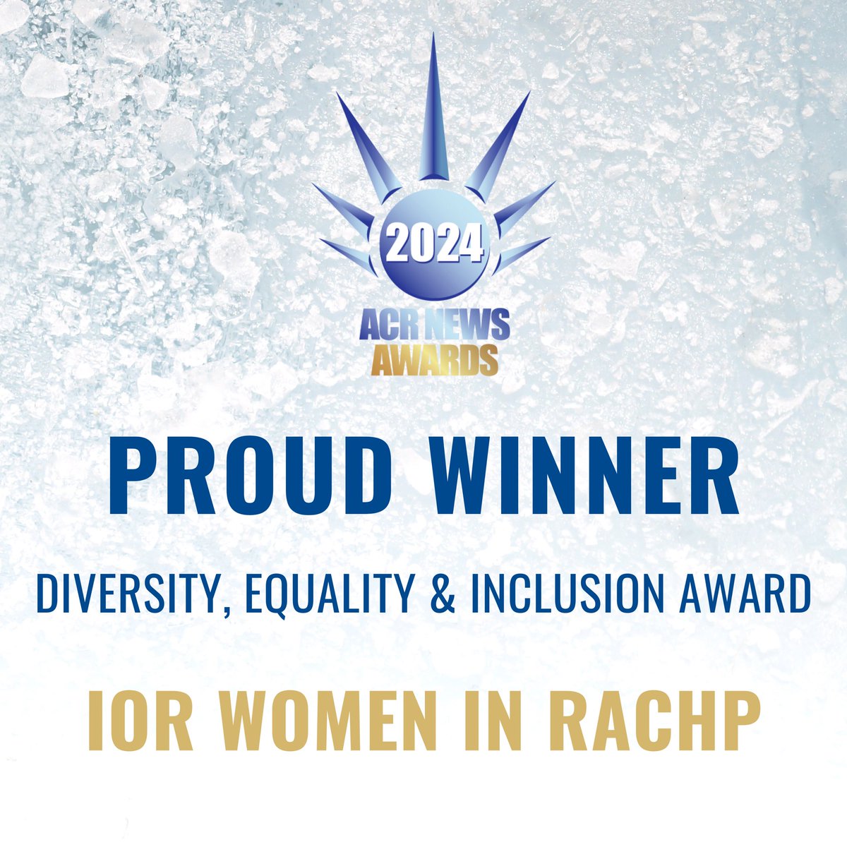 The Diversity, Equality and Inclusion Award has been awarded to the IOR Women in RACHP! Congratulations!