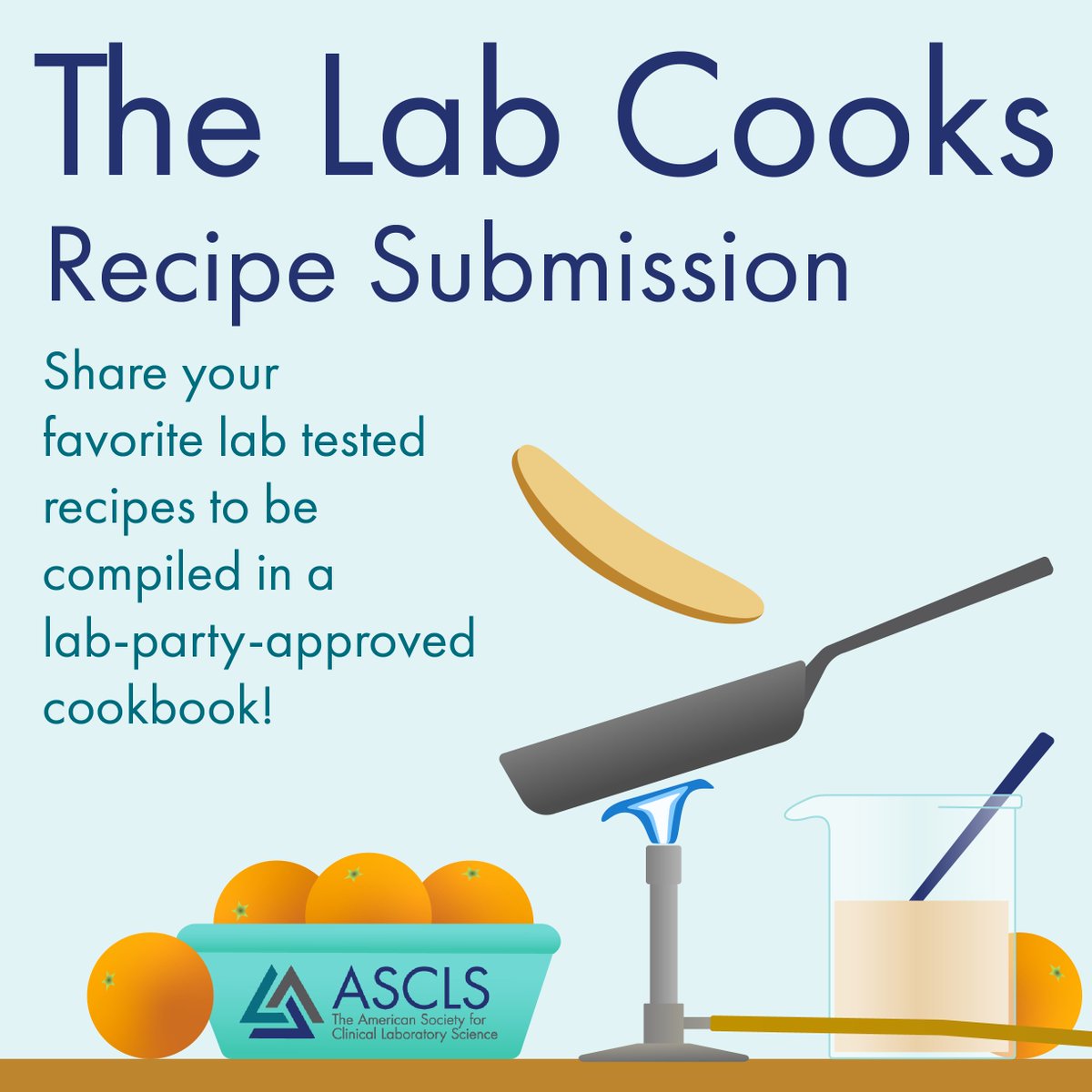 ASCLS is compiling a digital cookbook of recipes for potlucks that have been lab-tested and approved by you! Recipe collection runs through July and a digital cookbook will be made available this fall. Share your favorite recipes! #IamASCLS #Lab4Life
ascls.org/the-lab-cooks-…