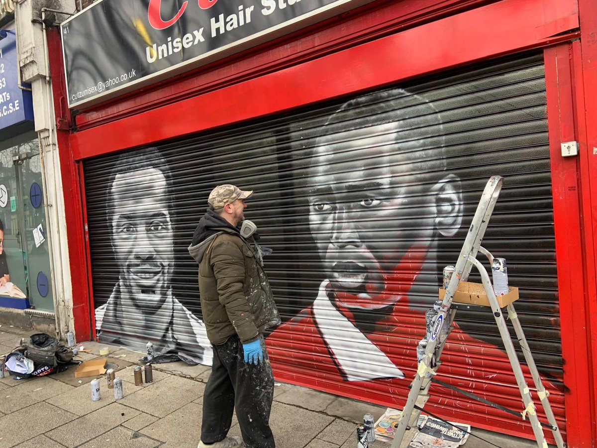 Absolutely incredible work by local artist David Nash for this creation. All part of the Inspire to Achieve project. #harlesden #brent #community #art #football #heritage