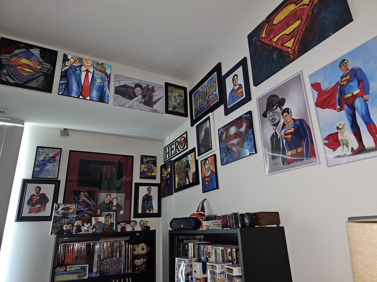 86 years ago today, Jerry Siegel and Joe Shuster gave the world the greatest superhero of all time, with the debut of Superman in Action Comics #1! @RealDeanCain's Superman stole my heart when I was 8, and I'm ok with that. I even added @Bigmancomics to my wall 😁