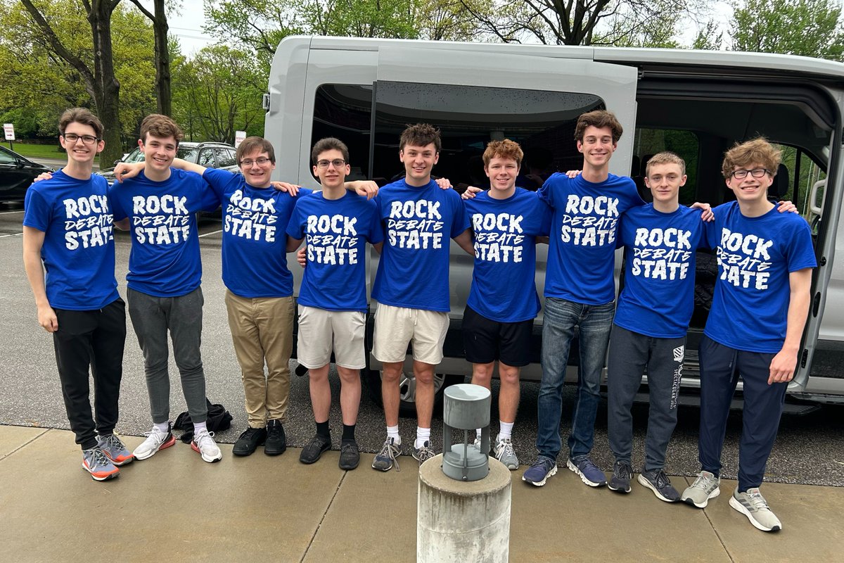 Good luck to 9 Speech & Debate Hawklets competing in the MSHSAA State Speech & Debate Championships in Springfield! D. Hiles '24, W. Fanning '26, P. Sanders '25, P. Mandacina '25, C. Burge '24, G. Adamson '24, C. Dawson '24, A. O'Donnell '24, L. Fitzsimmons '24. Rock State! AMDG
