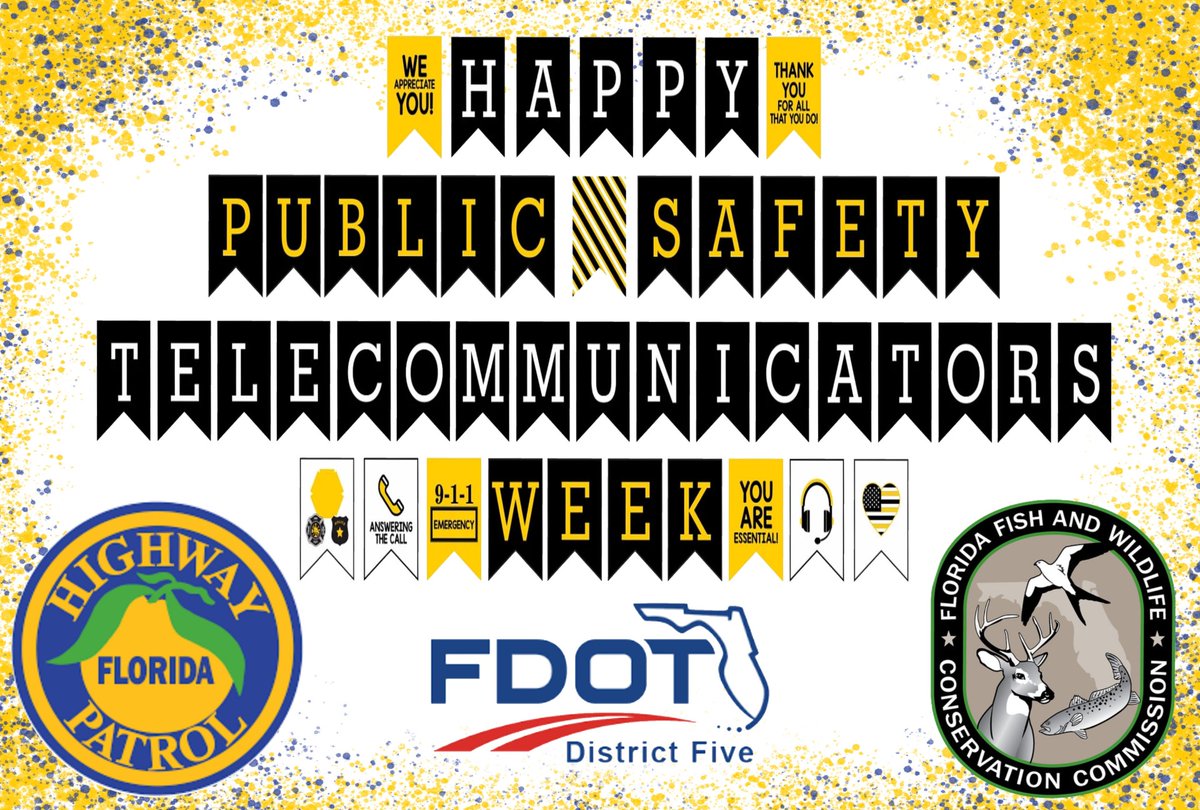 It's National Public Safety Telecommunicators Week and we honor the committed first responders who are heard but seldom seen. We extend our gratitude for your dedication and tireless efforts in safeguarding our communities. @FHPOrlando