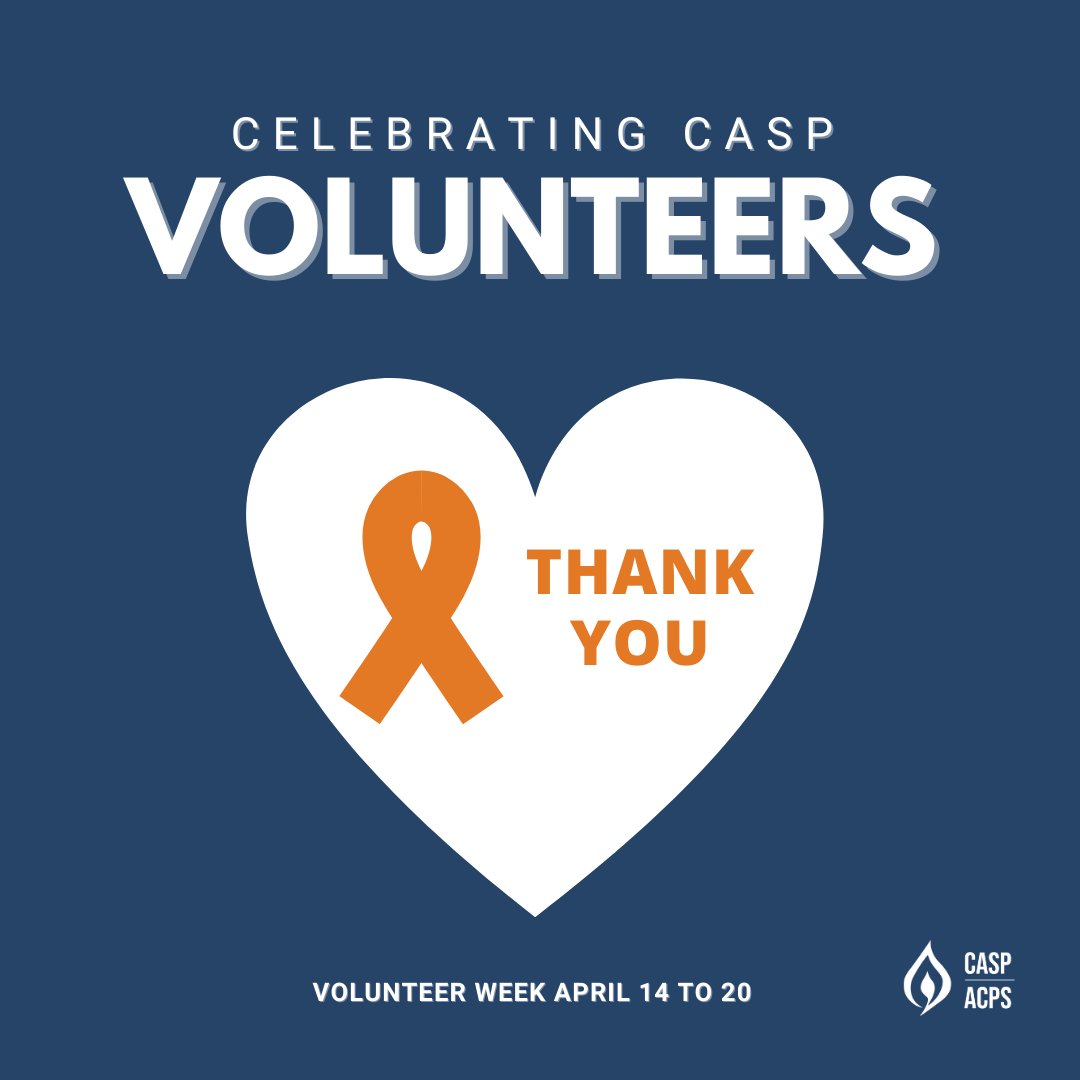 Our deepest gratitude to all the incredible individuals from across Canada who dedicate their time and energy to make a difference at CASP! Your contributions are invaluable and truly appreciated. #NationalVolunteerWeek #Gratitude #CommunityHeroes #NVW2024