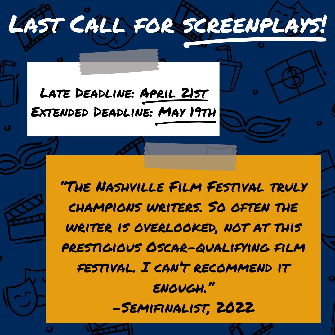 There's still time to enter the Nashville Film Festival Screenplay Competition! Categories include drama, comedy, horror, and genre features in addition to short competition, 30 minute and 60 minute pilots 🎬 Don't miss your chance: Click the link in our bio to enter!