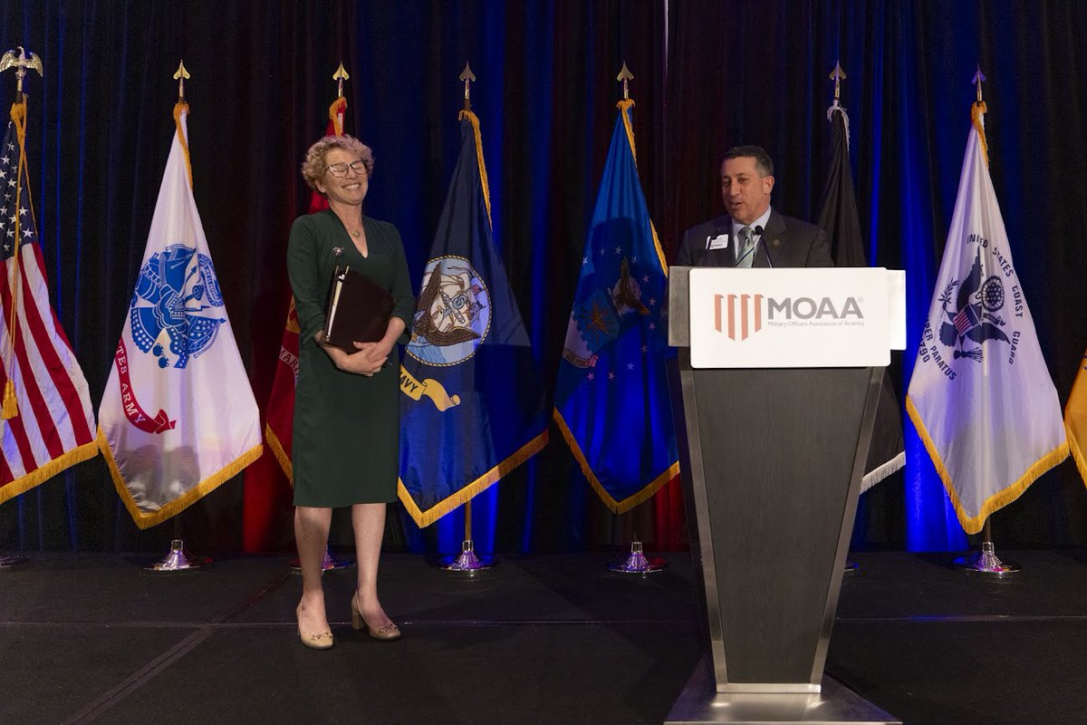Last night, I addressed @MilitaryOfficer members after their #AdvocacyinAction day. I discussed my struggles with child care while in the Air Force and my work on the Quality of Life report, which aims to prevent similar challenges for other military families. Thank you, MOAA!