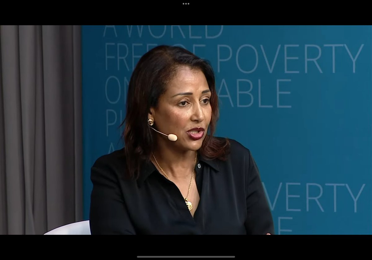 #WBGMeetings We are living in fragile times; it's easy to give up hope, but there's a lot to be hopeful for. We need to keep investing in a way that allows governments a country-led process, to achieve #UHC for all. —@DrSenait Fisseha, Susan Buffet Foundation #InvestInHealth