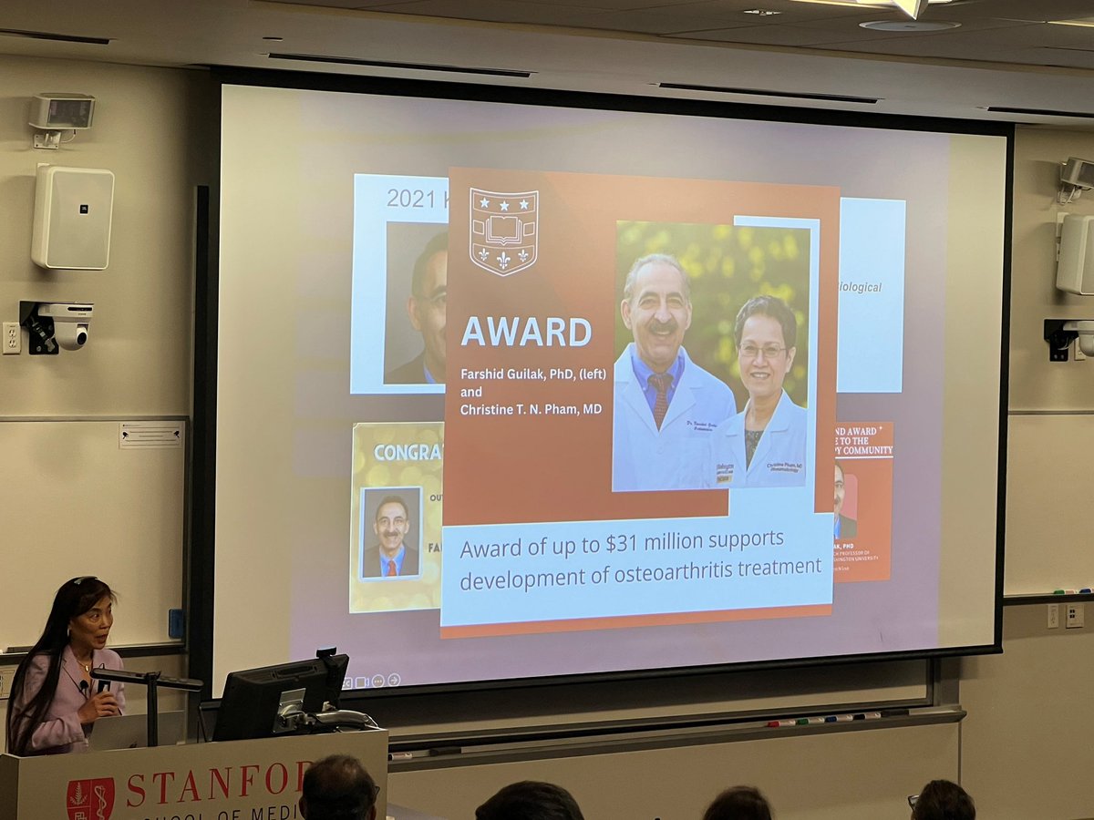 Farshid Guilak, PhD honored our department, presenting on the topic, 'Engineering New Cell-Based Therapies for Arthritis.' #stanfordortho #visitingprofessor #grandrounds