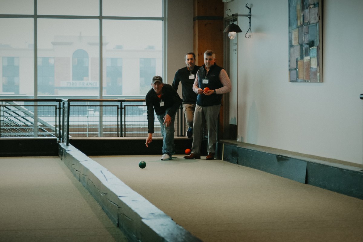 So much fun earlier this week at @PinstripesBBB in Edina with our TRADITION family 🤍 Employees from all of our offices around the Twin Cities metro area came together to reconnect and bond over bocce, bowling, and delicious food and drinks 🎳🍻 #WeAreTradition