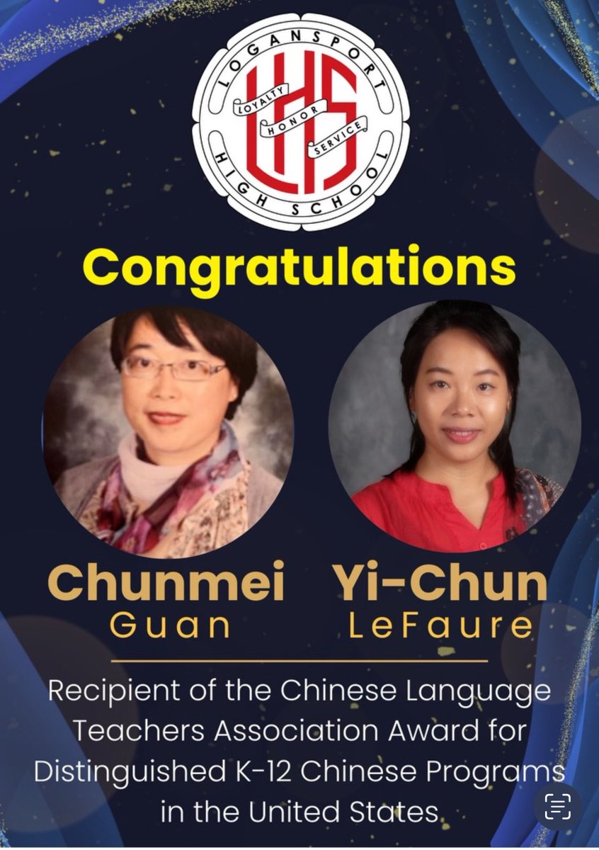 Congratulations Lin Laoshi @wasiyichun & Guan Laoshi for receiving the Chinese Language Teachers Association Award for the Distinguished K12 Chinese Program in the United States! @IFLTA @LCSC_Berries @LHS_Chinese @lhsGAclub @CltaIn @cslang4all @actfl @EarlyLang @NCSSFL #bestteam