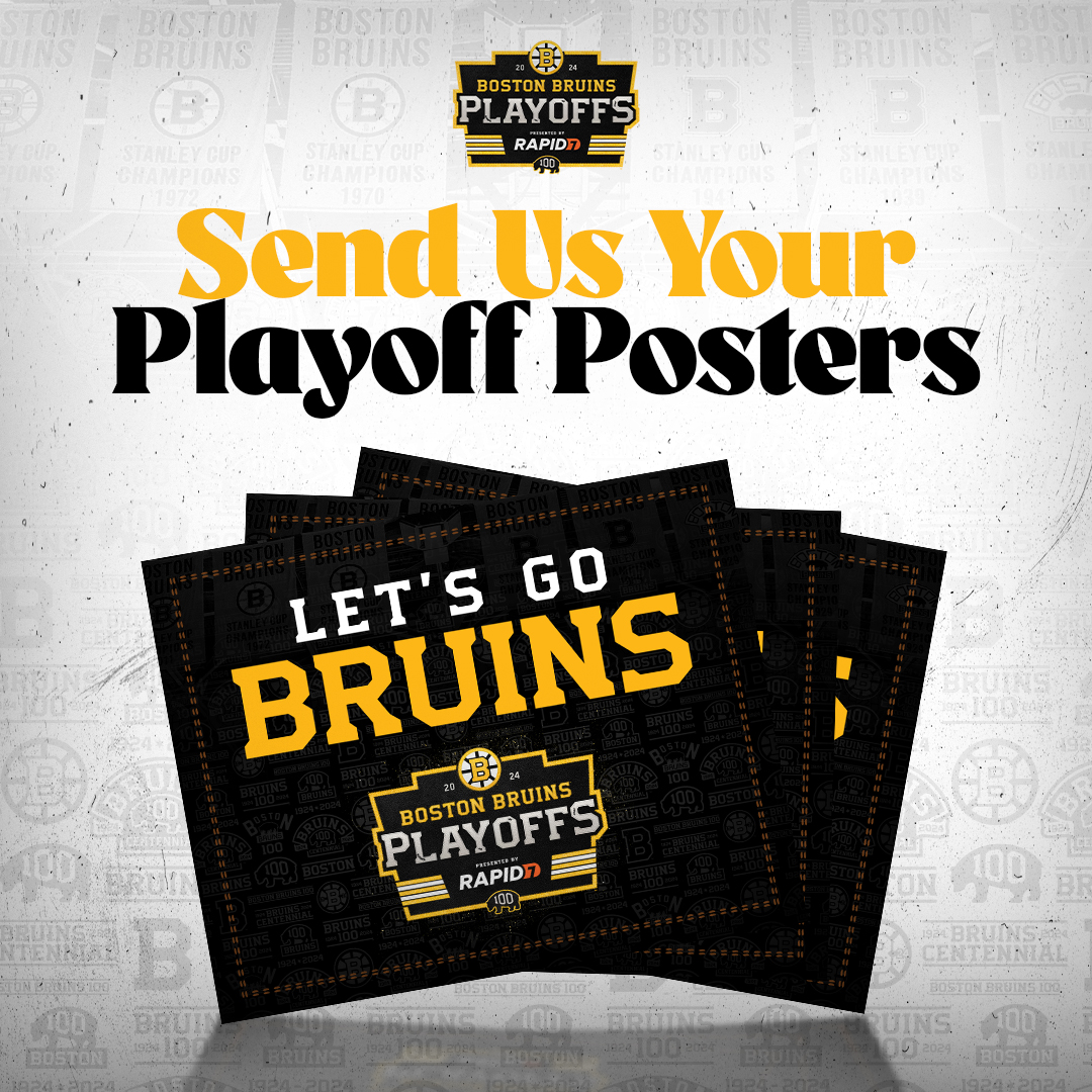 NHLBruins's tweet photo. Create your own playoff poster to be displayed in the locker room hallway before the B's take the ice at playoff games!

Mail to:
100 Causeway Street
ATTN: Community Relations
Suite 14
Boston, MA 02114

Download Poster: https://t.co/DSw6nSZDro https://t.co/0uUNIyu1mr