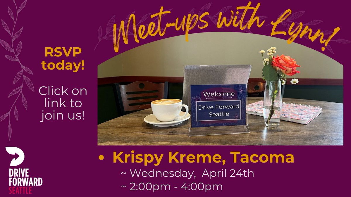*APRIL Topic - Seattle's PayUp- REFORM NOW: Waiting Won't Fix Broken!* Enjoy a coffee and visit with Lynn about upcoming events &amp; tips to help your business! RSVP at link below or drop in!

secure.everyaction.com/0R1EiRas_020gO…

#uber #lyft #doordash #ubereats #coffeebreak #tacoma #krispykreme
