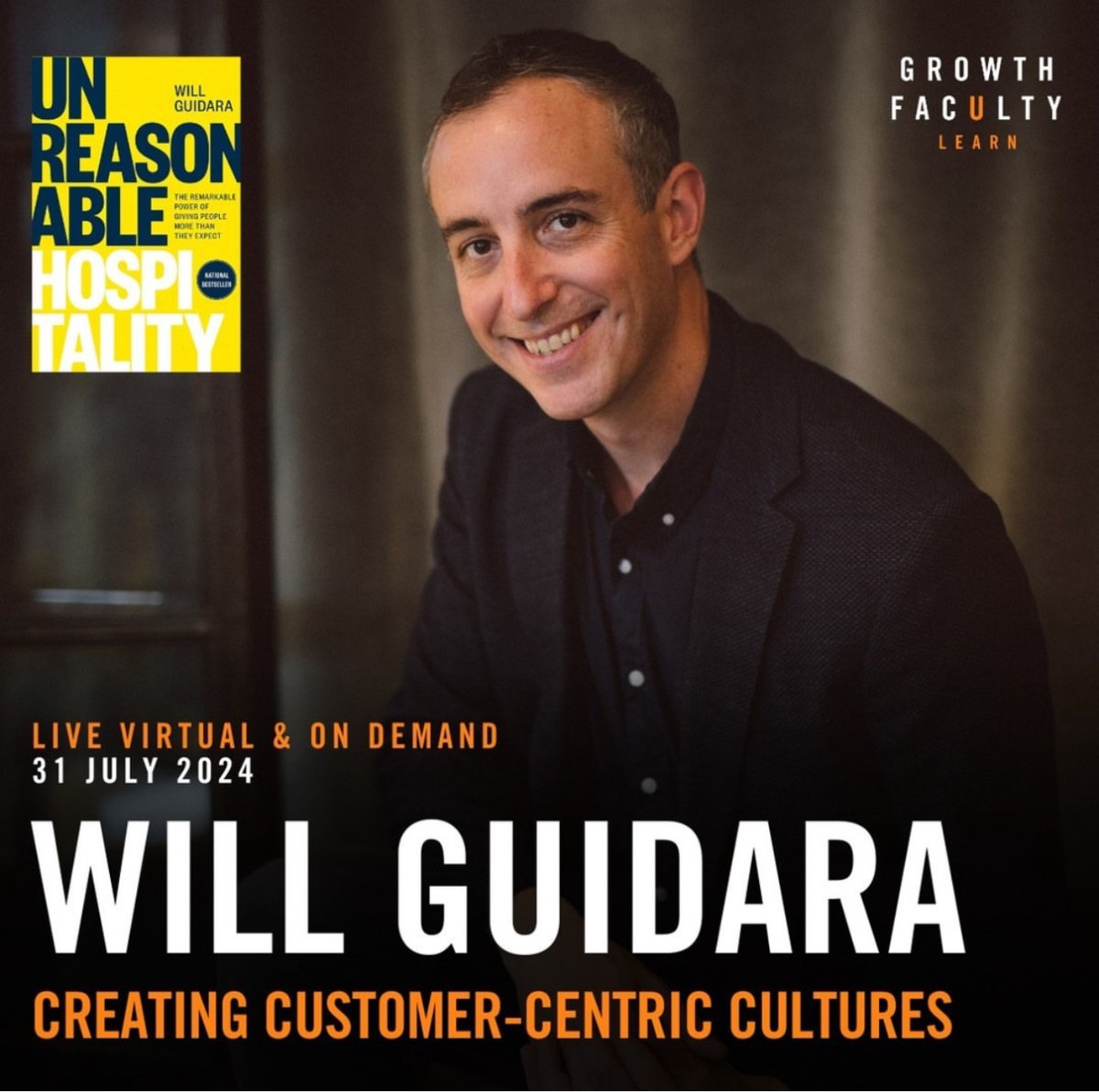 We're excited to announce our next headline speaker! A leader who reached #1 in the world in their industry, famous restaurateur #WillGuidara, whose bestseller 'Unreasonable Hospitality' and viral TED Talk have inspired leaders everywhere >  bit.ly/3W4ExcW