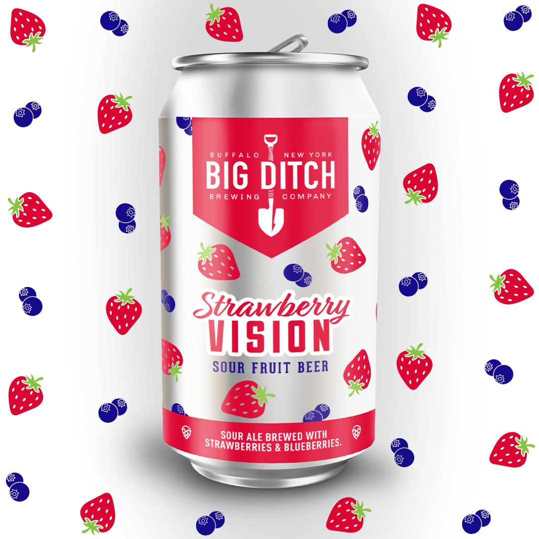 For years, you've asked us, 'When will we start canning Berry Vision again?' We discontinued Berry Vision in '21 due to poor availability of raspberries. It took us almost three years, but we've finally done it - with strawberries! Strawberry Vision is now available in 12oz cans
