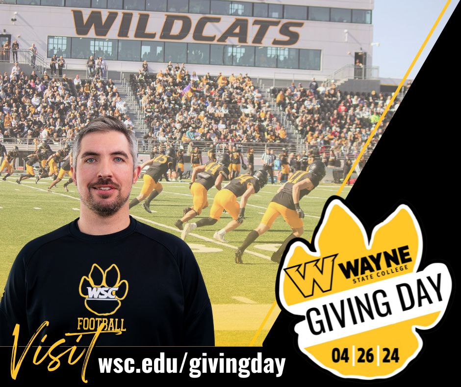 🐯🏈Gear up, Wildcats! Giving Day is coming on April 26th, and Wildcat football needs your support. Let's rally together and make an impact both on and off the field!!🐾 wsc.edu/givingday #ForThePaw