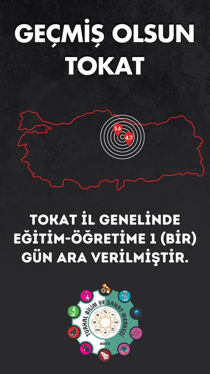 Tokat İl genelinde Eğitim-Öğretime 1 (Bir) gün ara verildi. Geçmiş olsun Tokat !