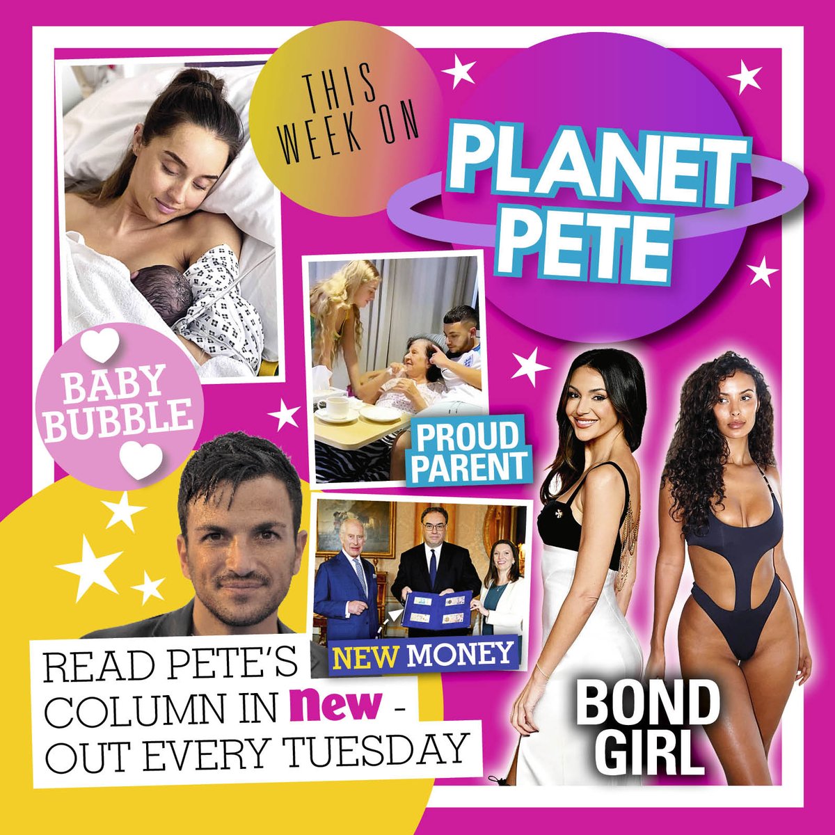 PLANET PETE🪐 In this week's issue, Pete opens up about the joys and challenges of life with a newborn baby as he confesses they're currently in a 'baby bubble'.😍 As well as this, Pete also talks about who he thinks would make a great candidate for the new Bond Girl.👀 OUT NOW💫