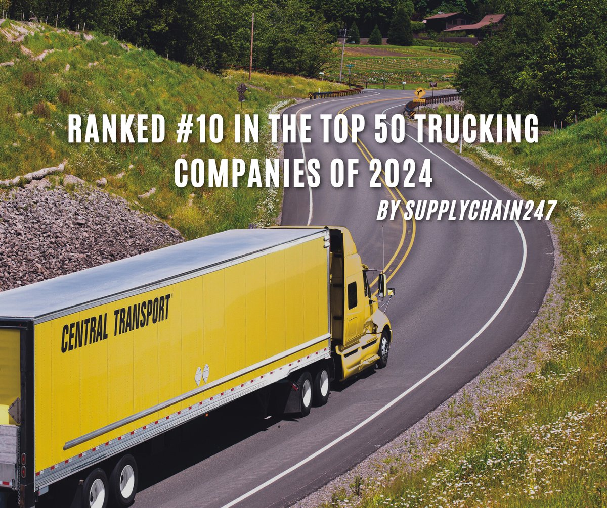 Central Transport accelerates to #10 in SupplyChain247's list of the Top 50 Trucking Companies of 2024 rankings! Embrace the momentum as we continue to redefine excellence in logistics and transportation! Read more: lnkd.in/e-b9BGhZ #CTPride #FeelTheMomentum