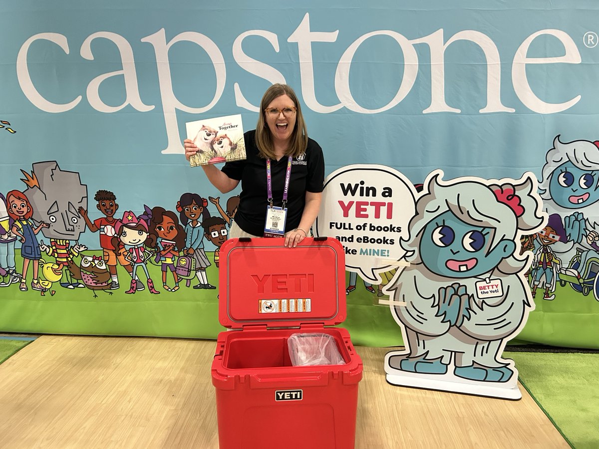 Representing @HarlandaleISD, Librarian Micaela won the raffle for a YETI cooler full of books + eBooks at the @Capstonepub booth at @txla! #TXLA24

Congratulations, Micaela! 🎉 #LearningIsForEveryone