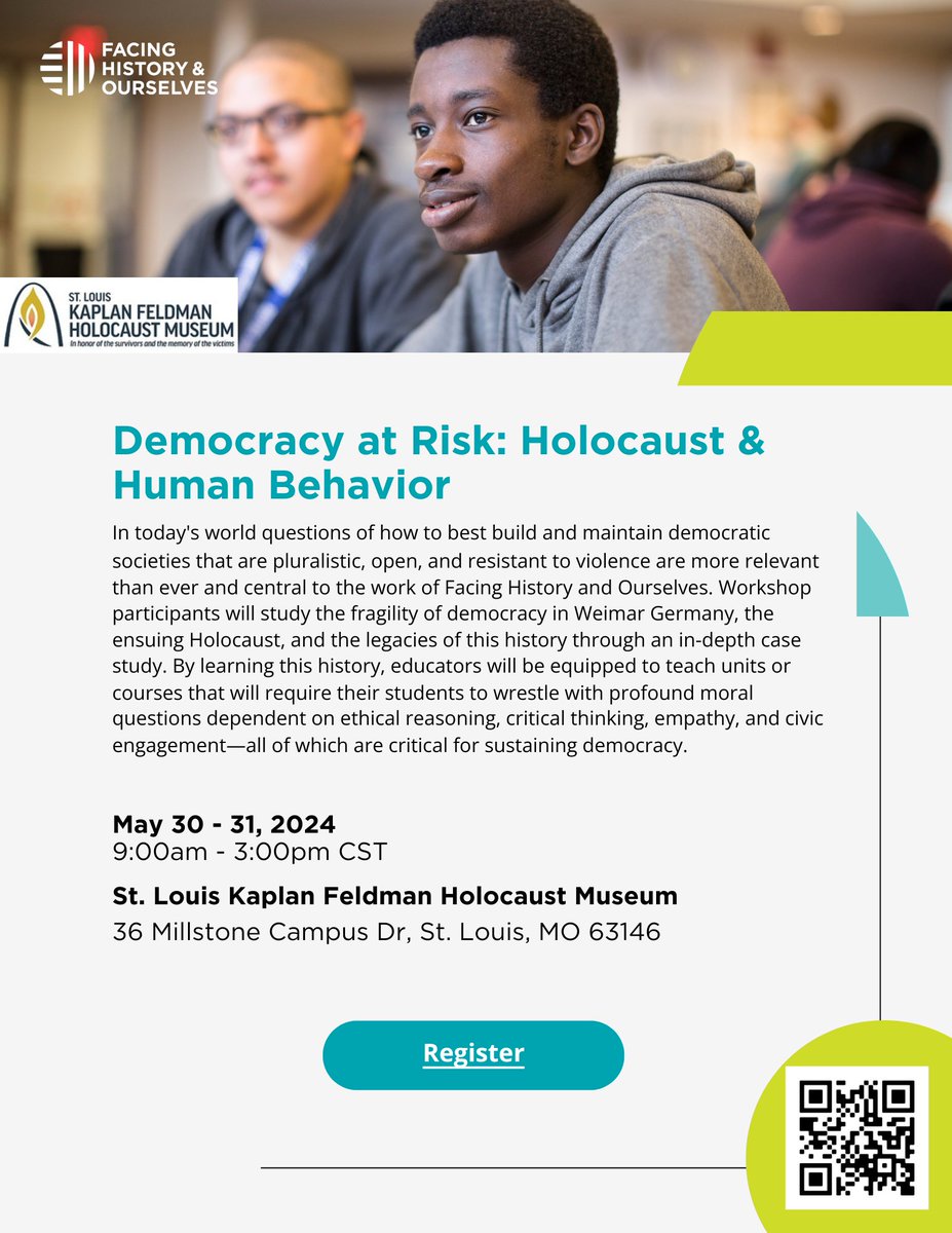 Educators - Join us for this workshop in May! Workshop participants will study the fragility of democracy in Weimar Germany, the ensuing Holocaust, and the legacies of this history through an in-depth case study. bit.ly/49Awrfn