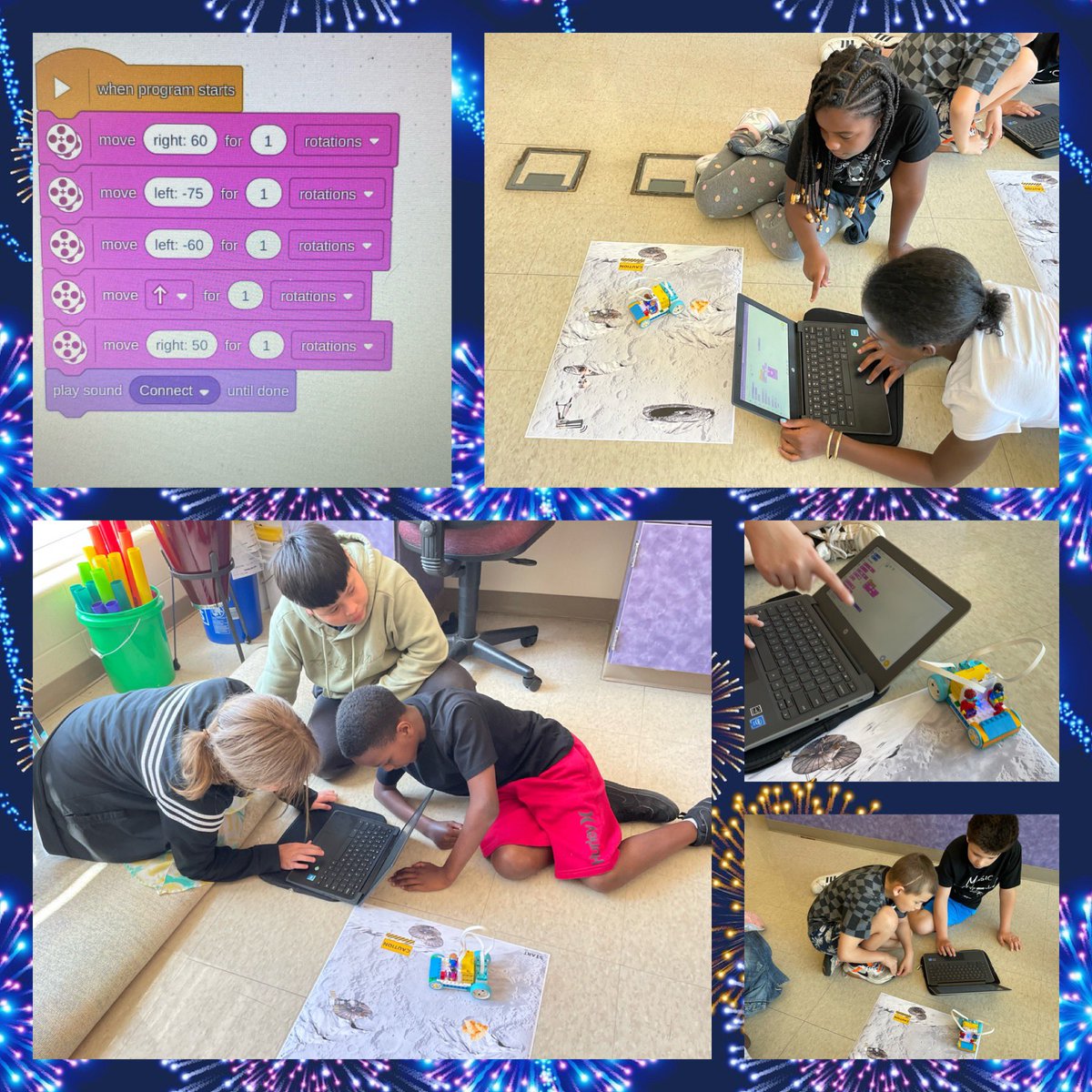 4th graders with @tkcleaver @PBC_Elementary worked so hard 💪🏻 to program their moon taxi 🚕 to reach the moon camera 📸 to reactivate its connection 🛜! Time to send this code to NASA 👩🏽‍🚀 & see if we can retrieve the images & video from the eclipse! 🌕 #bgisdbrightspots #kydlc