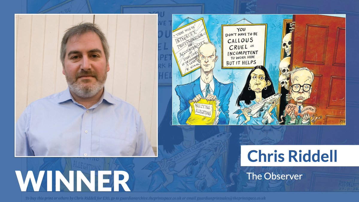 Congratulations to The #PressAwards Cartoonist of the Year category winner Chris Riddell / @ObsMagazine