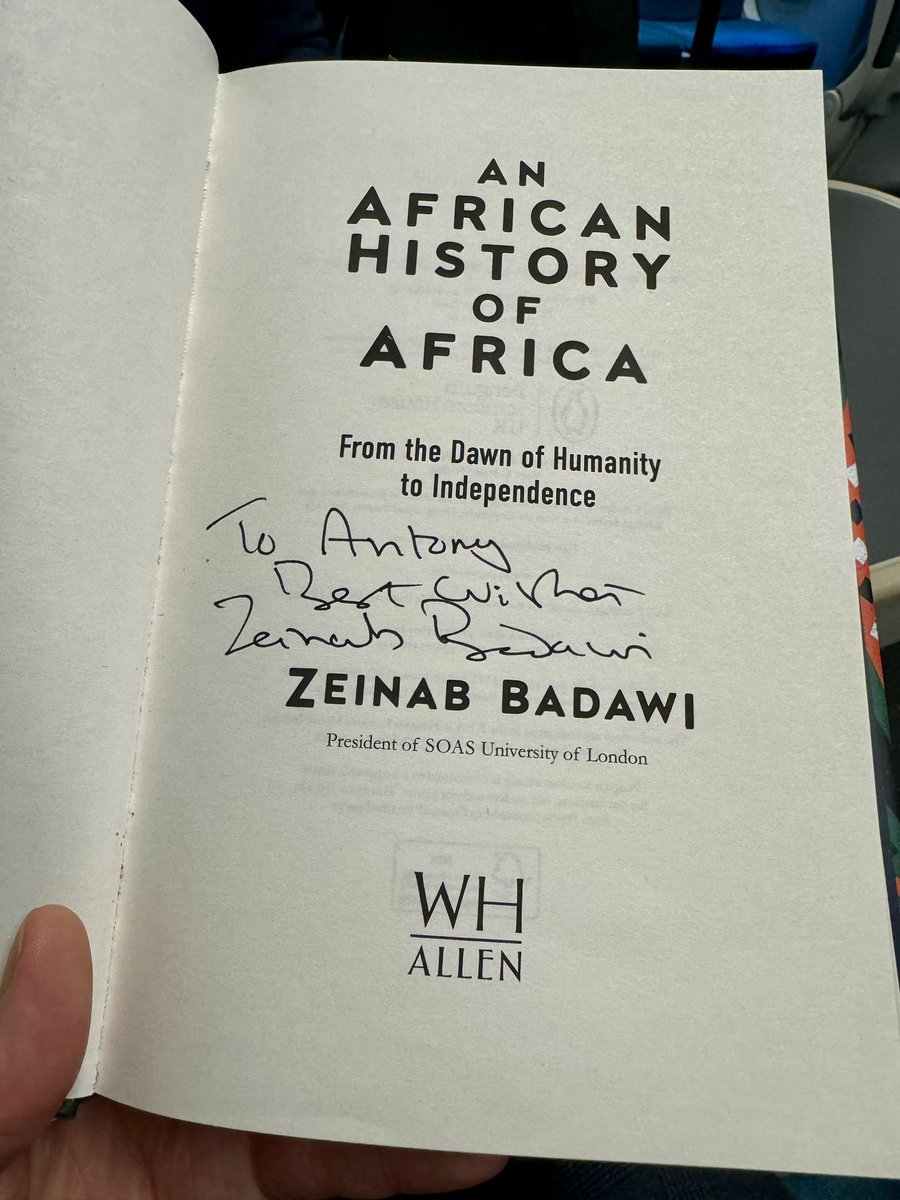 Fascinating evening listening to @TheZeinabBadawi talk about the origins and inspiration for her new book, An African History of Africa. Thanks @SOAS for the kind invite!