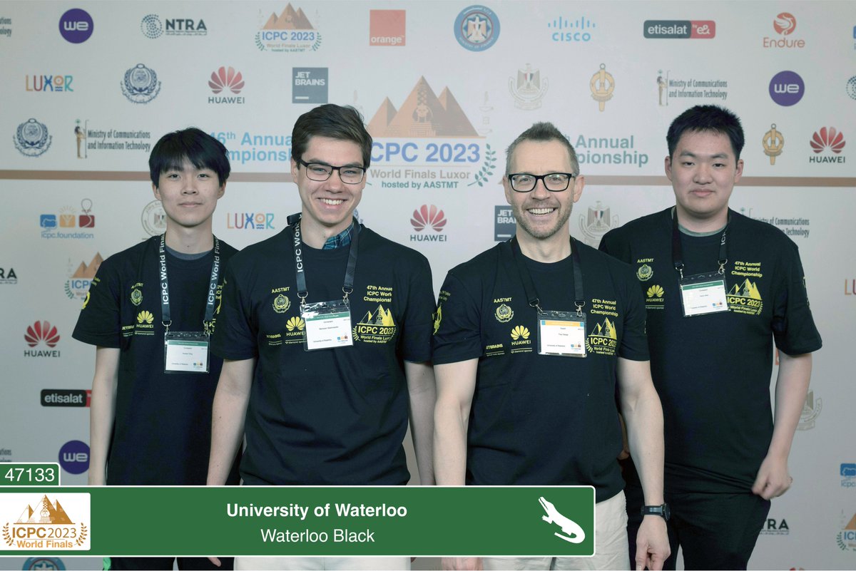 47 Contest - North America Champion #icpcwfluxor
University of Waterloo (47133)