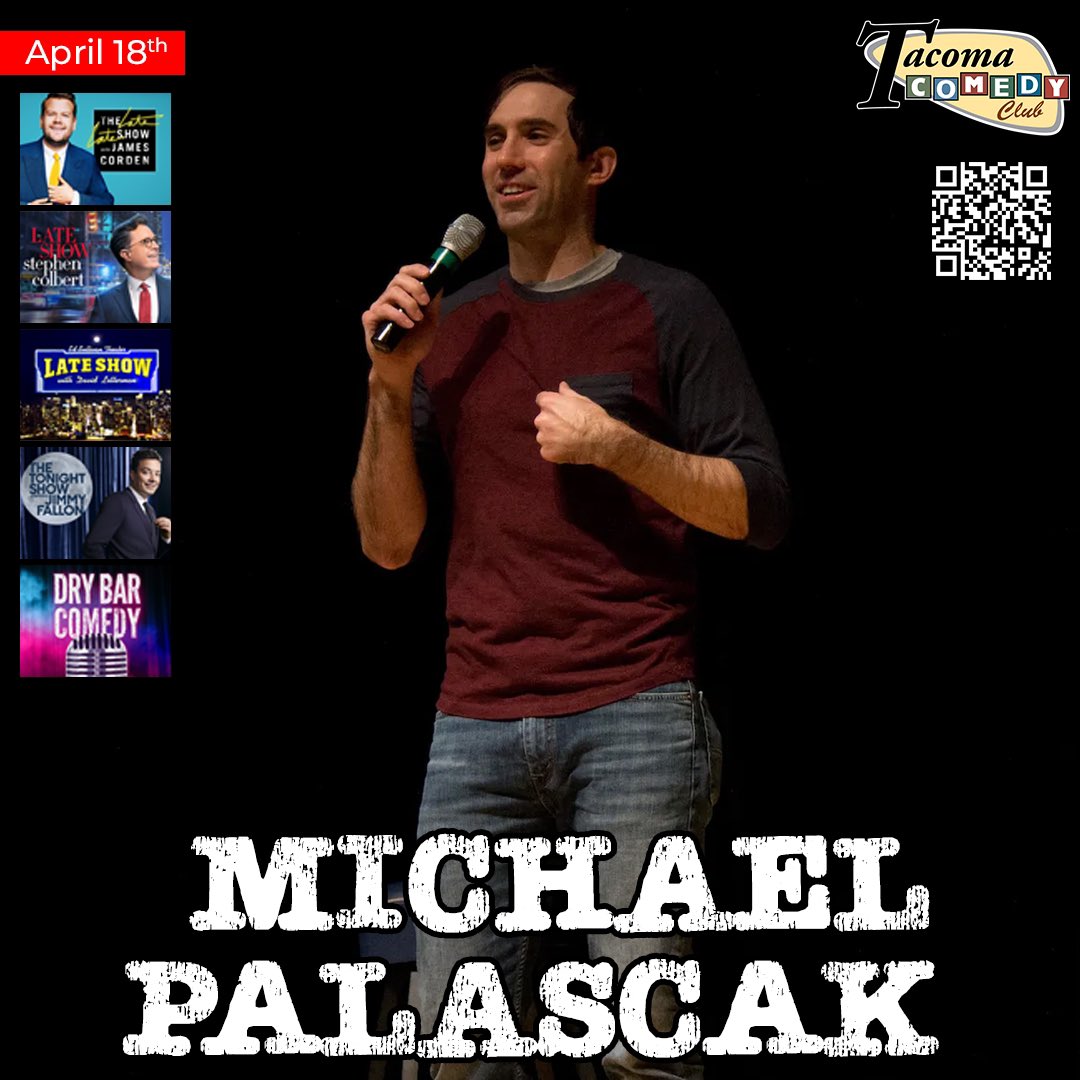 Tonight we’re laughing downtown with comedian Michael Palascak. Join us at 7:30pm.