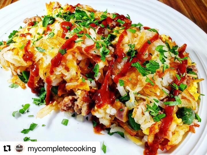Justin from MCC did it again. He created another spud-tacular breakfast using #MrDells Hash Browns. Stuffed Hash Browns. He layered fav breakfast ingredients - crispy Mr. Dell's #HashBrowns, sauteed onions, jalapenos, ground sausage. Get his recipe here: instagram.com/p/C56niUaPafv/