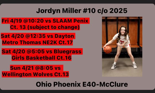 Come check out my team and I this weekend at the Clash!
<a href="/Ott_Wbasketball/">Otterbein Women’s Basketball</a> <a href="/GCC_WBB/">Grove City College Women's Basketball</a> <a href="/chathamwbb/">Chatham Women’s Basketball</a> 
<a href="/PhoenixBBallAAU/">Ohio Phoenix AAU</a>
