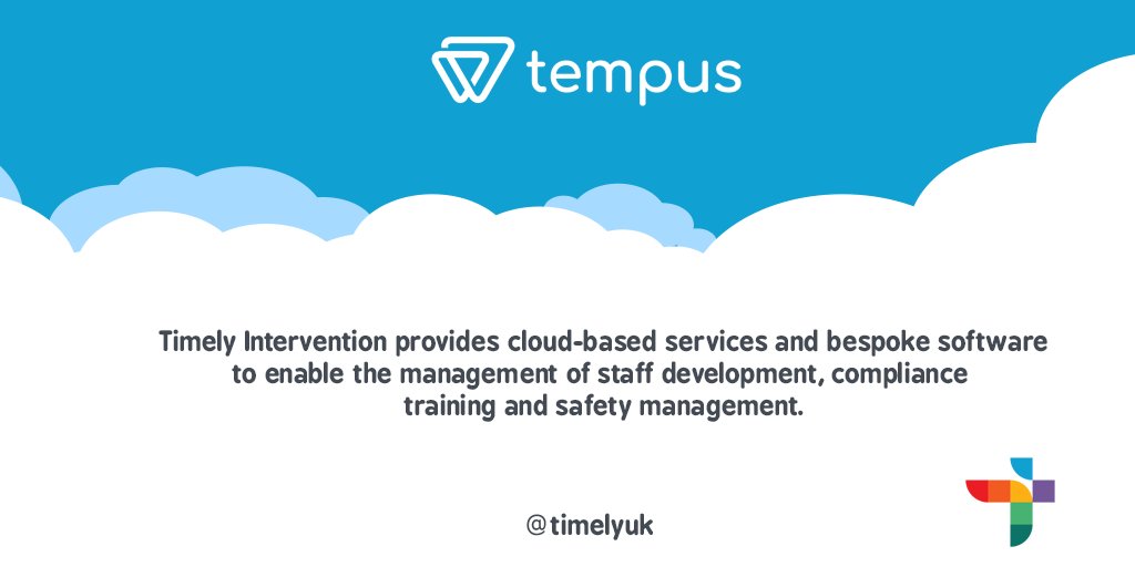Founded in 1998, Timely Intervention we work with companies of all sizes in different sectors providing the management of the complete end-to-end process of compliance training, safety management and staff development. Find our more timelyintervention.co.uk